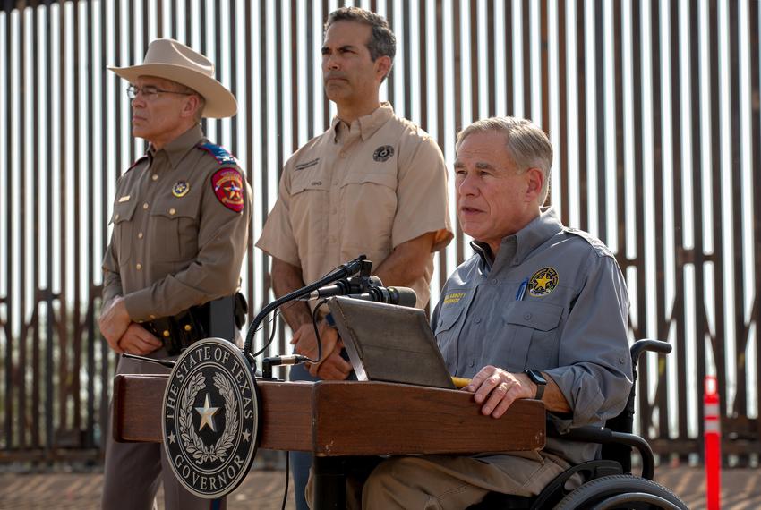 Texas border wall Gov. Greg Abbott debuts first stretch in Starr